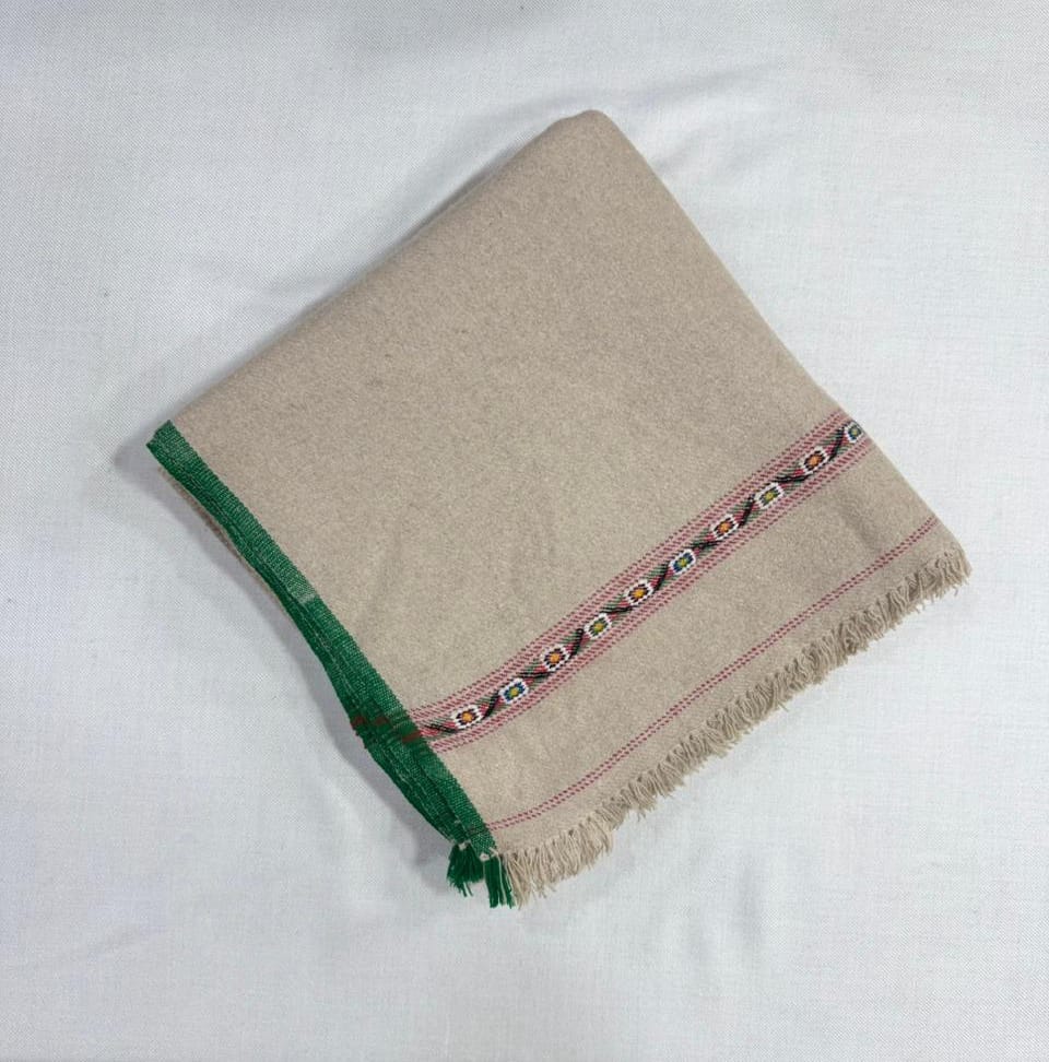 Tana Bana Pure Pashmina Wool made Dhusa | Double Pat| Traditional Bail