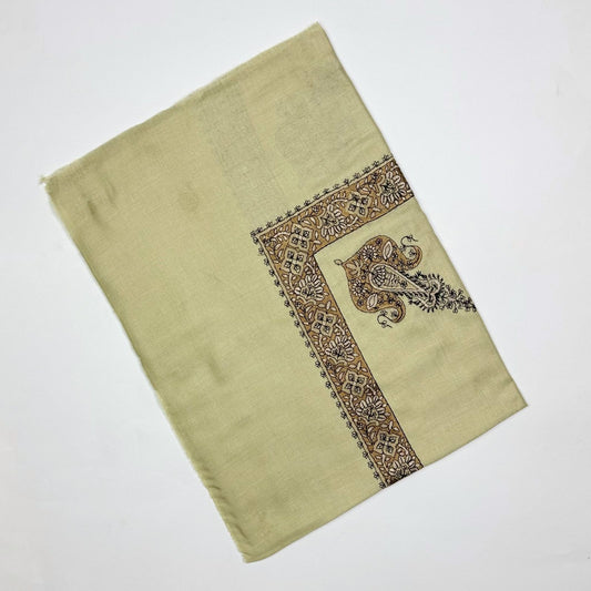 Premium Kashmiri Romal – Woven Paisley Border Men’s Scarf